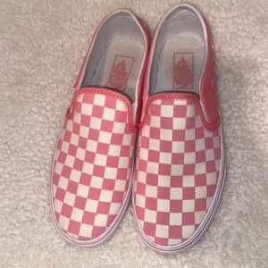 Pink checkerboard vans